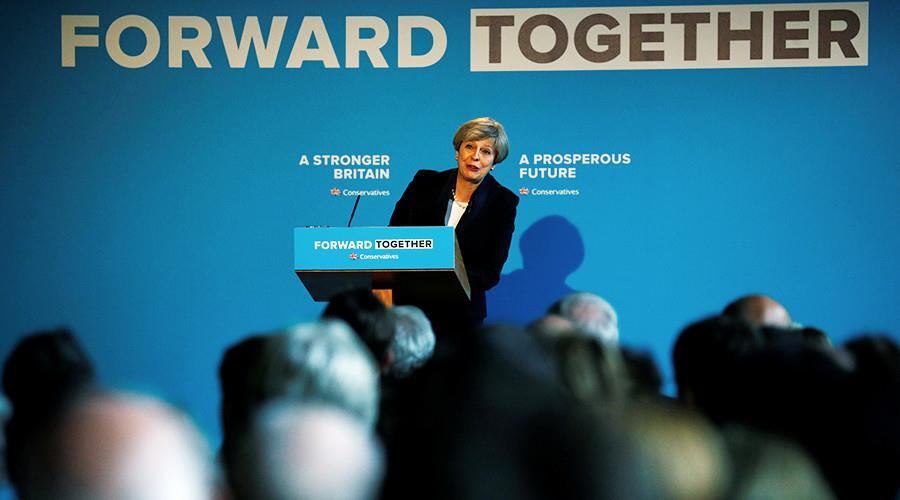 Overview Speaking to an audience in Halifax, a marginal seat held by Labour, Theresa May launched the Conservative manifesto Forward Together.
