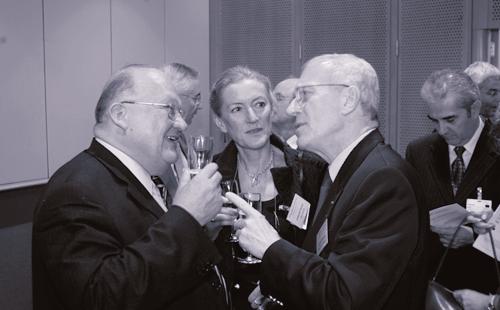 FRIENDS OF EUROPE, DECEMBER 2004 Carl Bildt, Pascal Lamy and Baron Daniel Janssen.