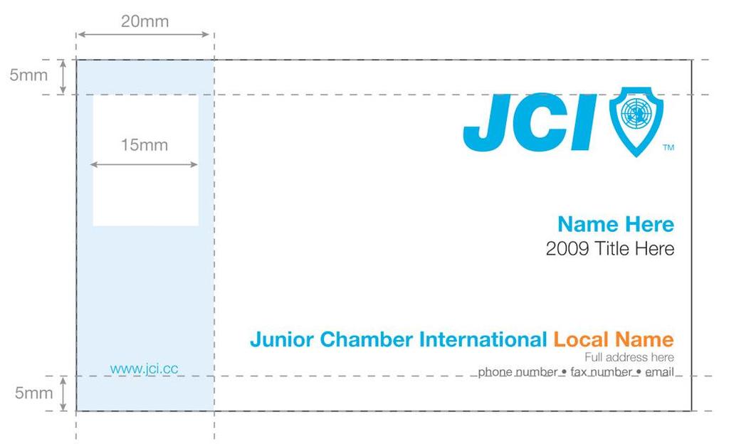 National or Local Organization should appear in the lower right corner above the contact information. 2.3.4. The JCI Compliment Slip The JCI compliment slip is printed on white paper.