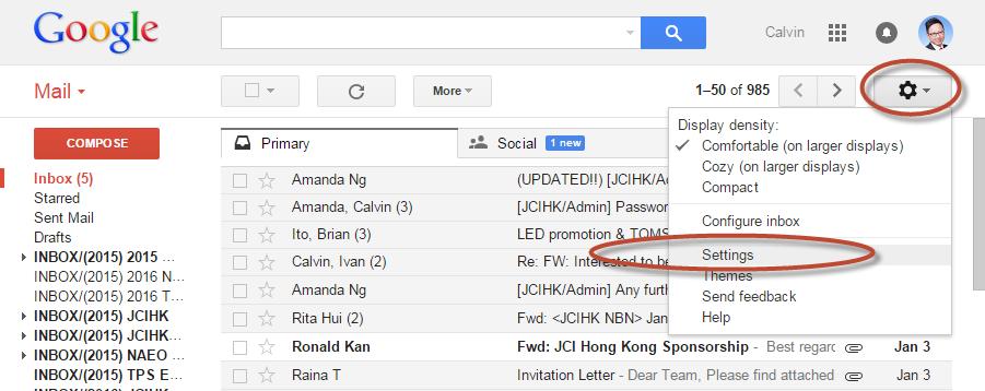 5.10. Setting Up Your Email Account for Sending JCIHK Emails Author: 2016 JCIHK Corporate Communication Team (Version 2) Using a properly configured email account to send and reply JC emails to