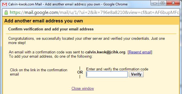 Step 5: You will need to enter a confirmation code