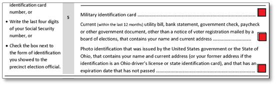 [Primary elections only] If the voter did not check a ballot style (D, R or X), ask the voter and place a check in the appropriate box.