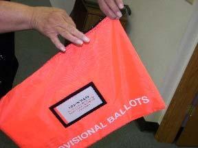 Court Order Only Place Orange Provisional Ballot Bag near the Supply Bag for packing. This is the end of the Court Order Only section.