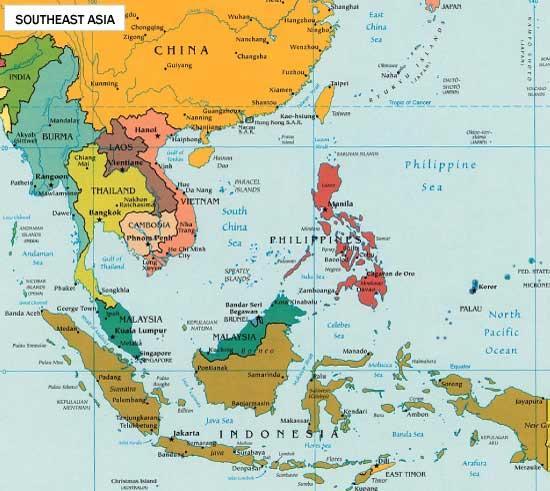 South China Sea Gulf of Thailand Gulf of Tonkin Straits of Malacca and Singapore