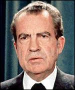 Faced with certain impeachment Nixon