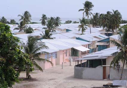 Dhuvaafaru s new residents were forced to evacuate their previous island because of the tsunami.