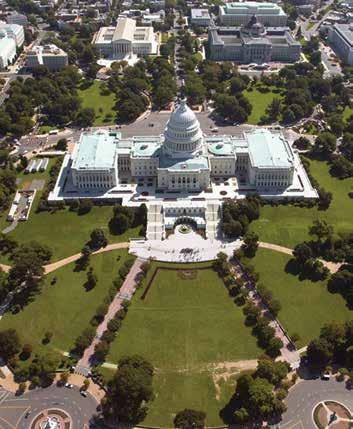 the Senate and House (of Representatives) Aerial view of the west front of