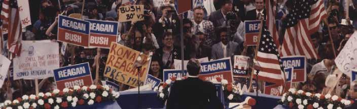 Republican (Party) Ronald Reagan giving his acceptance speech at the 1980