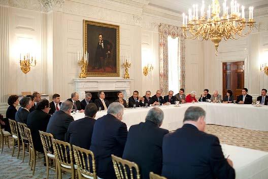 Congressional Hispanic Caucus meeting with President Obama in 2009 (public domain) In both houses seniority plays a major role.