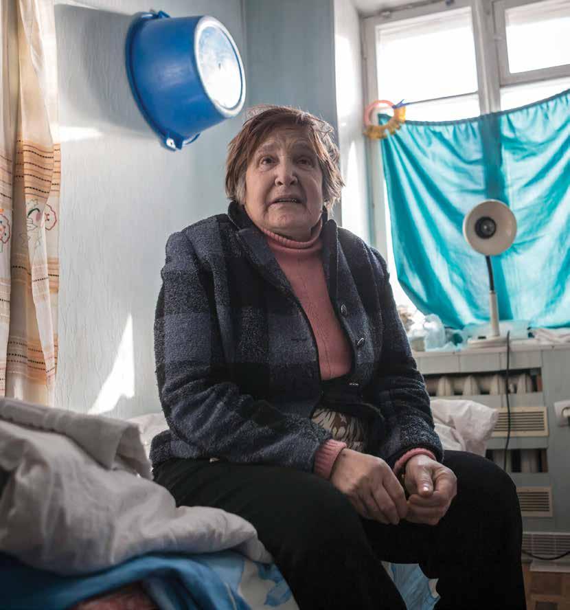 Pelagea, 73, fled Donetsk in August 2014 after life under shelling in her village became unbearable. She is one of 25,000 internally displaced persons who have sought safety in Mariupol.
