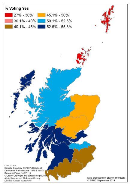 Whilst the absolute results may differ, it is worth noting that Orkney, Shetland, Dumfries and Galloway, the Borders, Aberdeenshire and Perth & Kinross showed similar trends in the previous