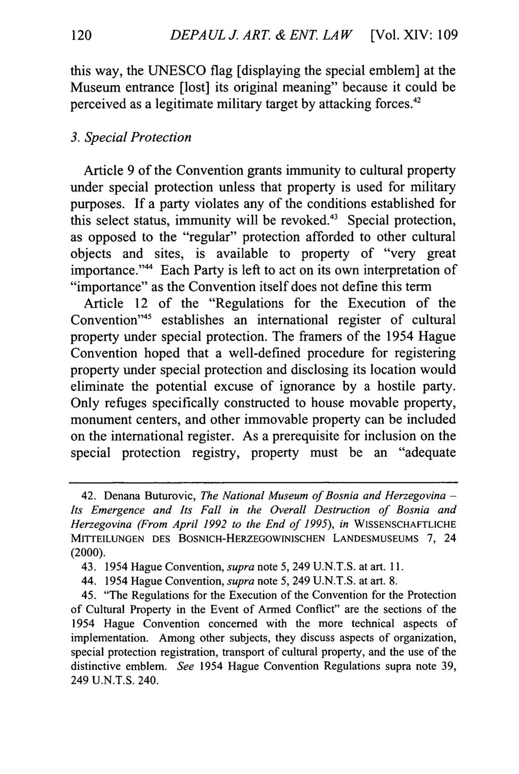 DePaul Journal of Art, Technology & Intellectual Property Law, Vol. 14, Iss. 1 [2016], Art. 5 120 DEPAULJ.ART.&ENT.LAW [Vol.