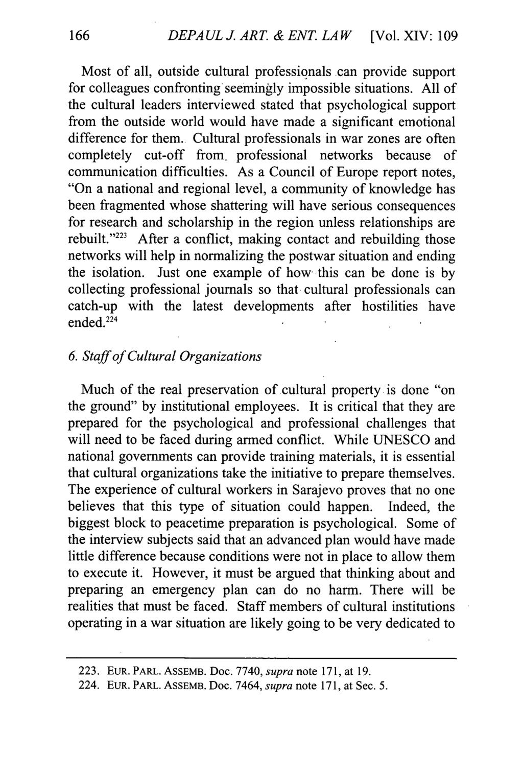 DePaul Journal of Art, Technology & Intellectual Property Law, Vol. 14, Iss. 1 [2016], Art. 5 DEPAULJ.ART &ENT.LAW [Vol.