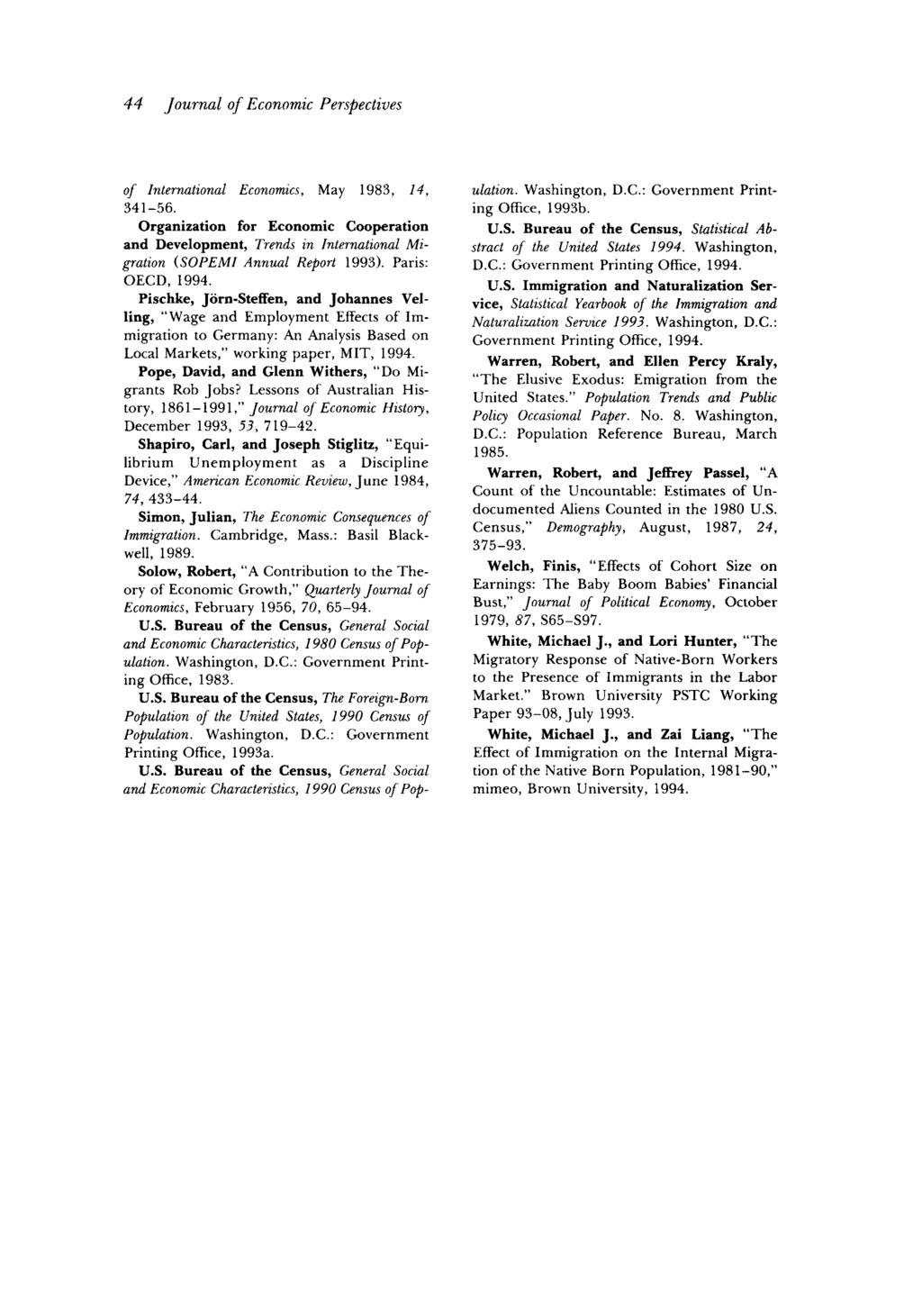 44 Journal of Economic Perspectives of International Economics, May 1983, 14, 341 56.