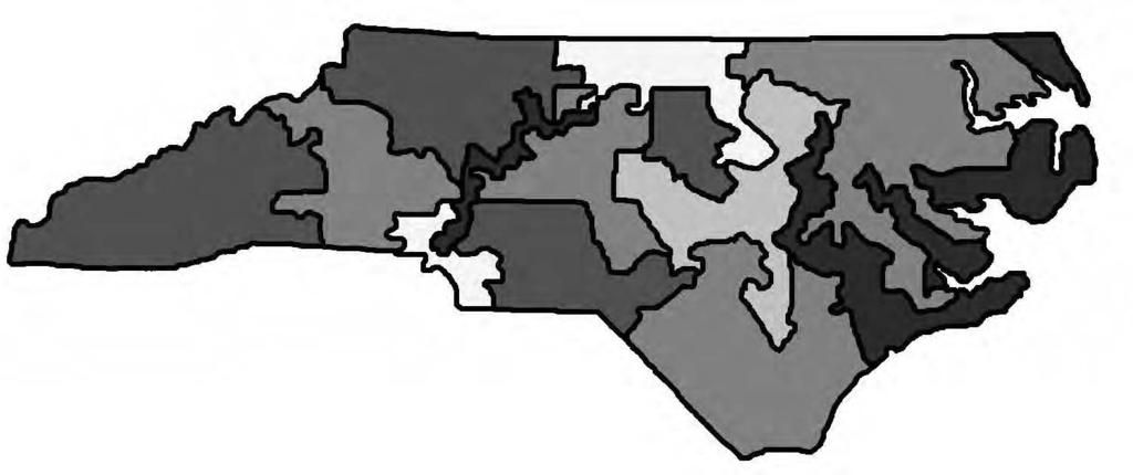 as possible. Consider the map of Tennessee s Congressional districts, drawn by a Democrat-controlled legislature. Districts 1, 2, and 3 are considered safe Republican seats.