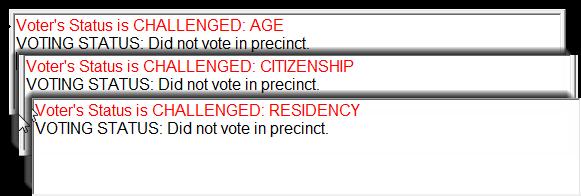 Example - Absentee Ballot sent by clerk This voter was sent an absentee ballot.