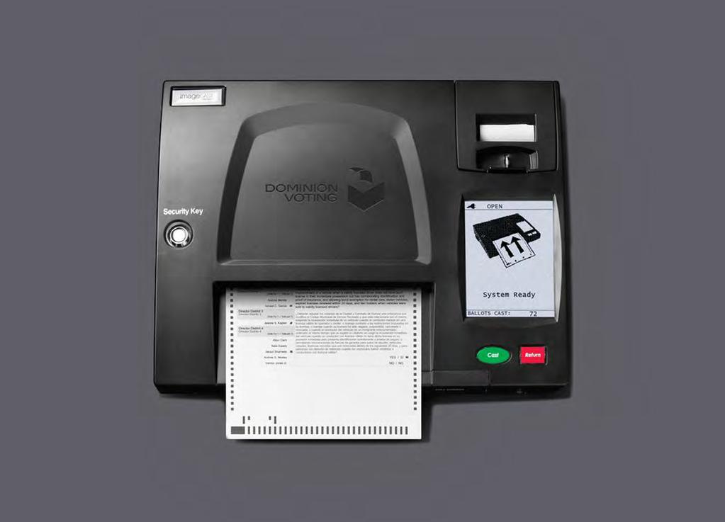IMAGECAST THE WORLD S MOST RELIABLE PRECINCT OPTICAL SCAN TABULATOR Dominion s ImageCast Precinct is the most tried and proven tabulation equipment in the industry, backed by our dedicated service