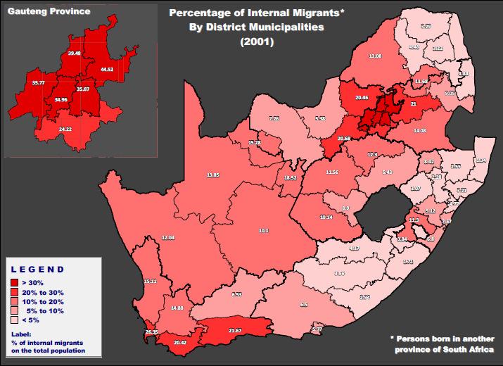Although rural-urban migration still constitutes a huge proportion of internal mobility, Singh (2005:13,114) highlights an increase in migration to smaller towns, semi-urban areas, other rural areas
