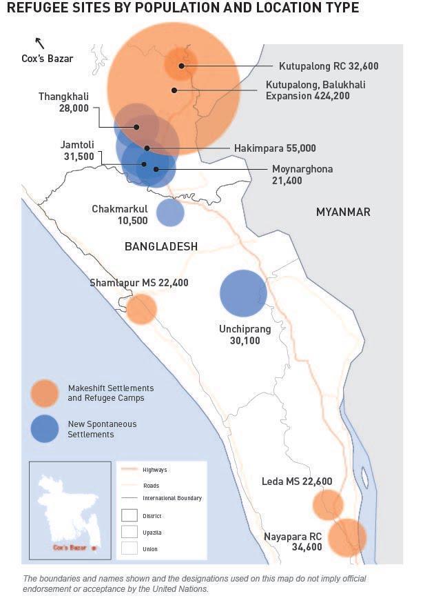 Highlights 603,000 new arrivals are reprted as f 21 Octber, accrding t IOM Needs and Ppulatin Mnitring, UNHCR and ther field reprts frm Naikhngchhari (Bandarbhan district).