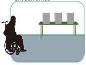 in order to guarantee access for wheelchair user