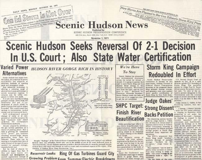 July 1965- Scenic Hudson Preservation Conference and various townships petition second Circuit of the Court
