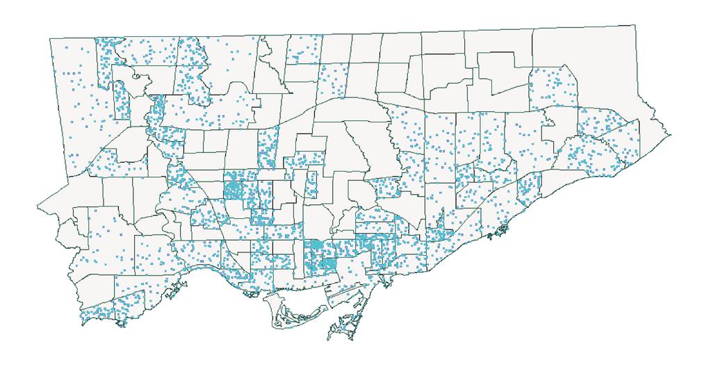 What is notable about these areas with a higher number of Aboriginal residents is that they adhere closely with the U shape pattern of low-income neighbourhoods and high incidences of air pollution.