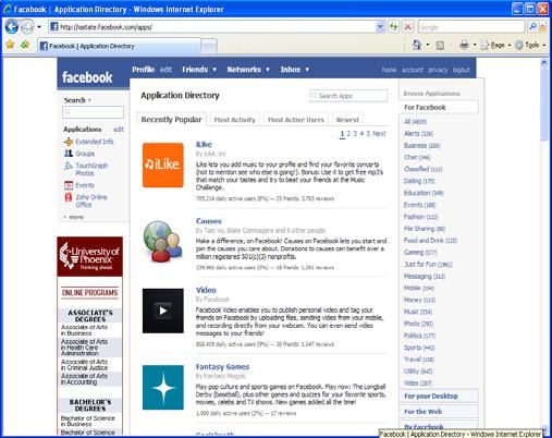 Facebook Applications Facebook Platform announced at Facebook F8 conference in late May 2007