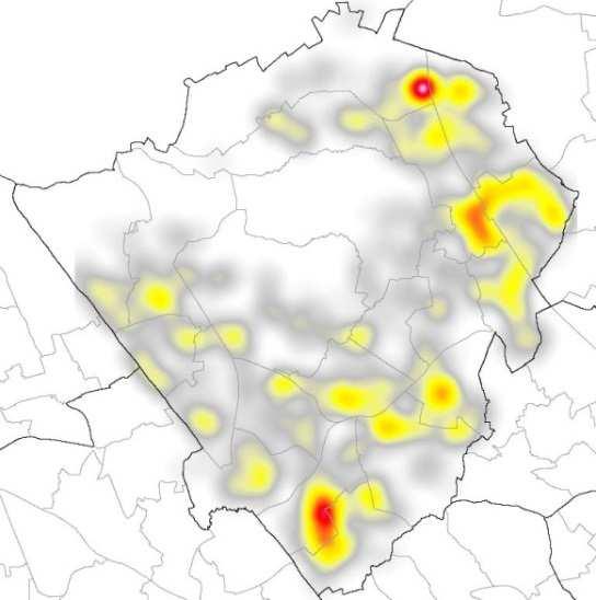 Map 1: Residential Burglary hotspot Last three months to 31 Dec 2013- Nano-beat patrols that targeting the street locations most at risk of repeat burglary offences have been of the factors