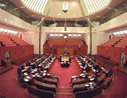 Chapter 2 The Australian parliamentary system 23 The Senate is the upper house. Each state elects 12 senators and each territory elects two.