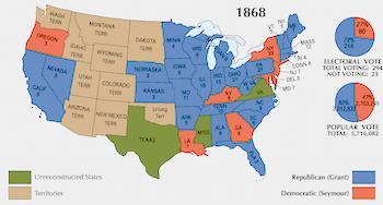 6. The Reconstruction Act 1867 a. Confederacy into five military districts 7.