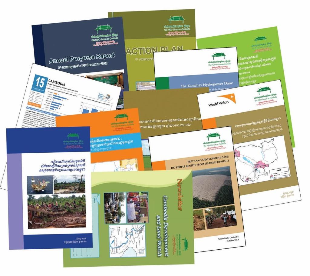 Publication and Information Sharing publications on issues related to development, environment, land, gender and human rights were produced and distributed.