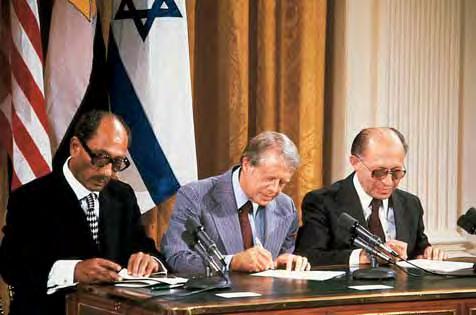 6 CHAPTER 1 SIGNING THE CAMP DAVID ACCORDS Jimmy Carter experienced many frustrations during his presidency, but his successful efforts in 197 to negotiate a peace treaty between Israel and Egypt was
