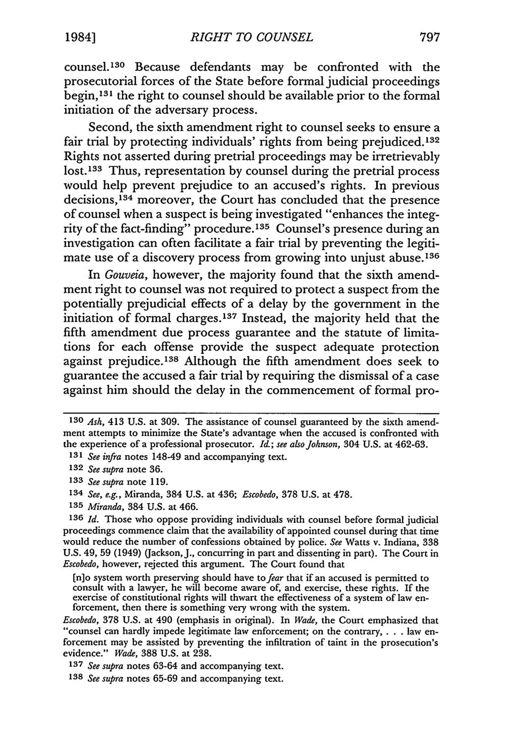 1984] RIGHT TO COUNSEL counsel.