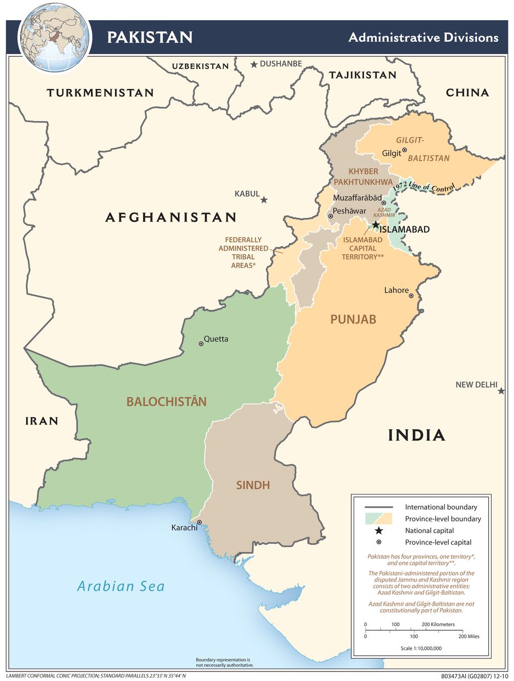 Map 2 4 4 Perry-Castañeda Library Map Collection - Pakistan Maps, Pakistan (Administrative Divisions)