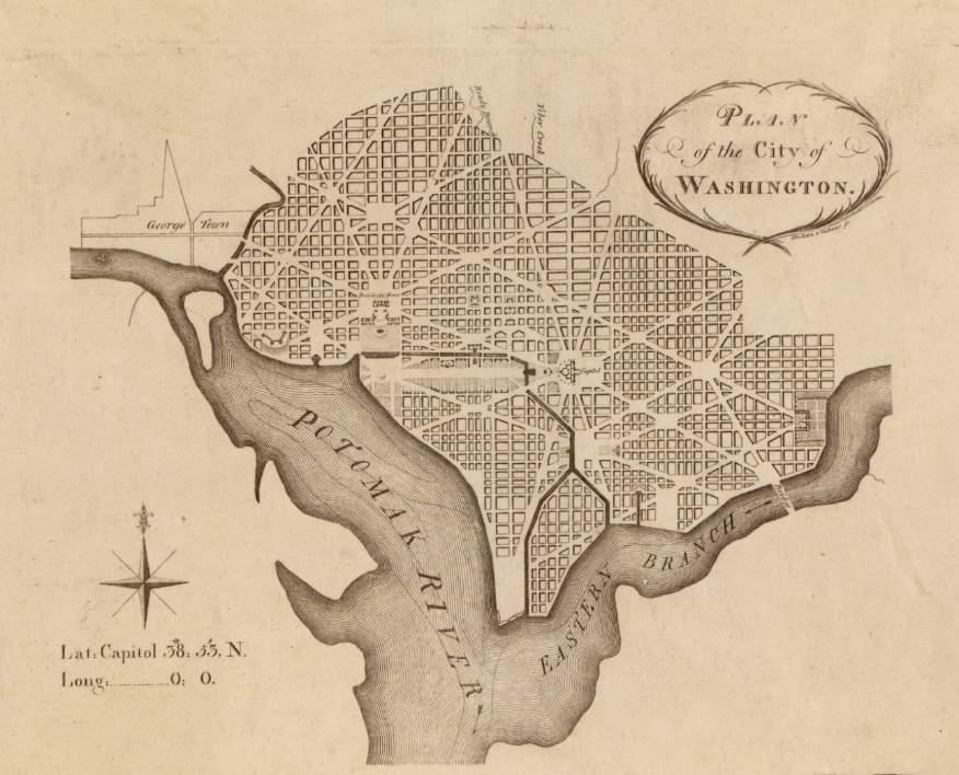 The city plan for Washington was drawn by a Frenchborn architect, Pierre L Enfant.