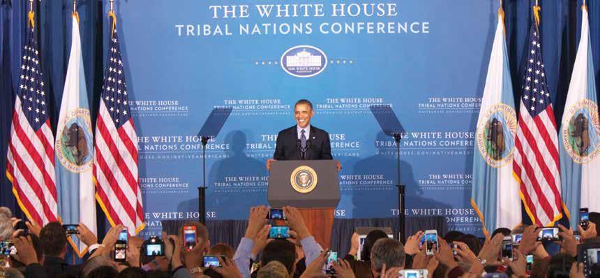 President Obama delivers closing remarks at the 2013 White House Tribal Nations Summit.
