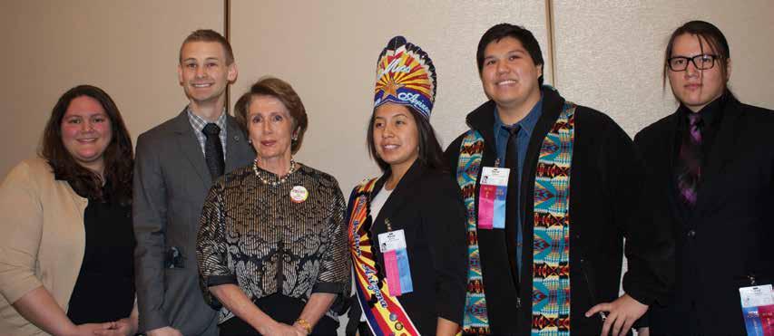 Members of NCAI s Youth Commission meet with House Democratic Leader, Nancy Pelosi, at the Executive Council Winter Session.