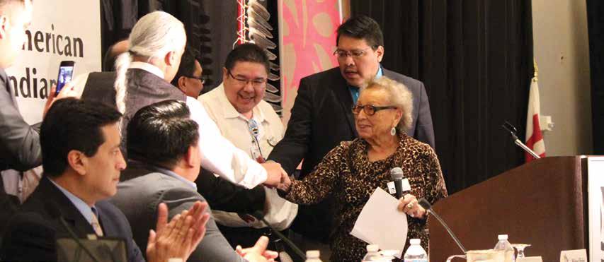 NCAI Executive Board members are sworn in by Juanita Ahtone at the 2014 Executive Council Winter Session.