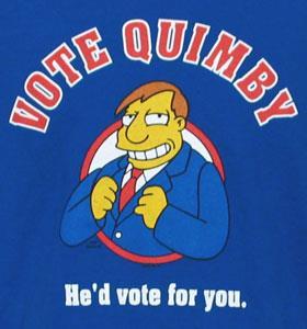 Elections in Springfield elections play a frequent role on The Simpsons many Springfieldians run for office, including Mayor Quimby, Mr.