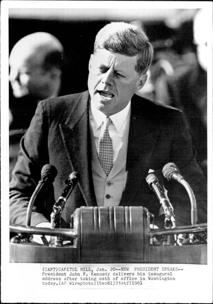 *President Kennedy pledged in his inaugural address that the United States would pay any price, bear any burden, meet any hardship support any friend, oppose any foe, in order to assure the