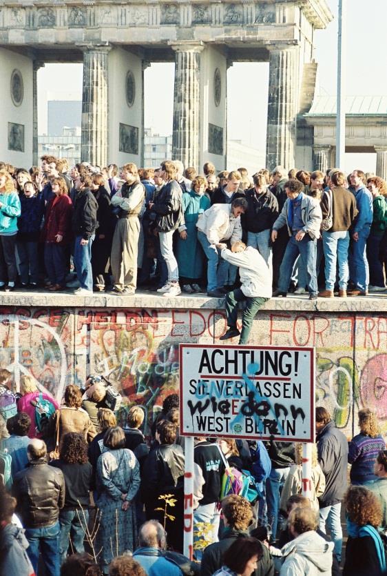 * In 1989, Germans tore down the Berlin Wall. Germany was reunified in 1990.