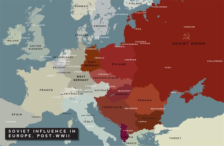 * Much of Europe was in ruins following World War II.