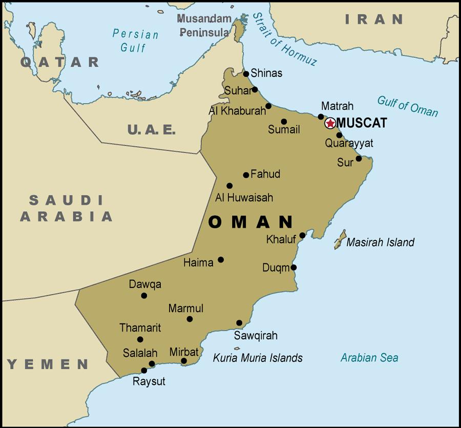 Figure 1. Map of Oman Source: CRS.