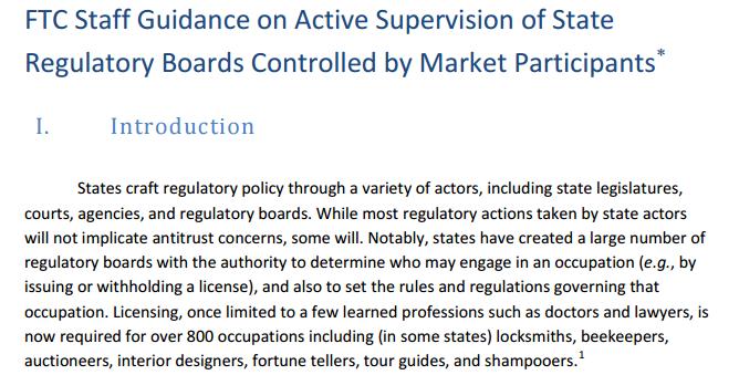 FTC Guidance on Active Supervision On October 14, 2015, FTC Staff issued informal guidance on active supervision [A]ctive supervision must precede implementation of a restraint Supervisor should