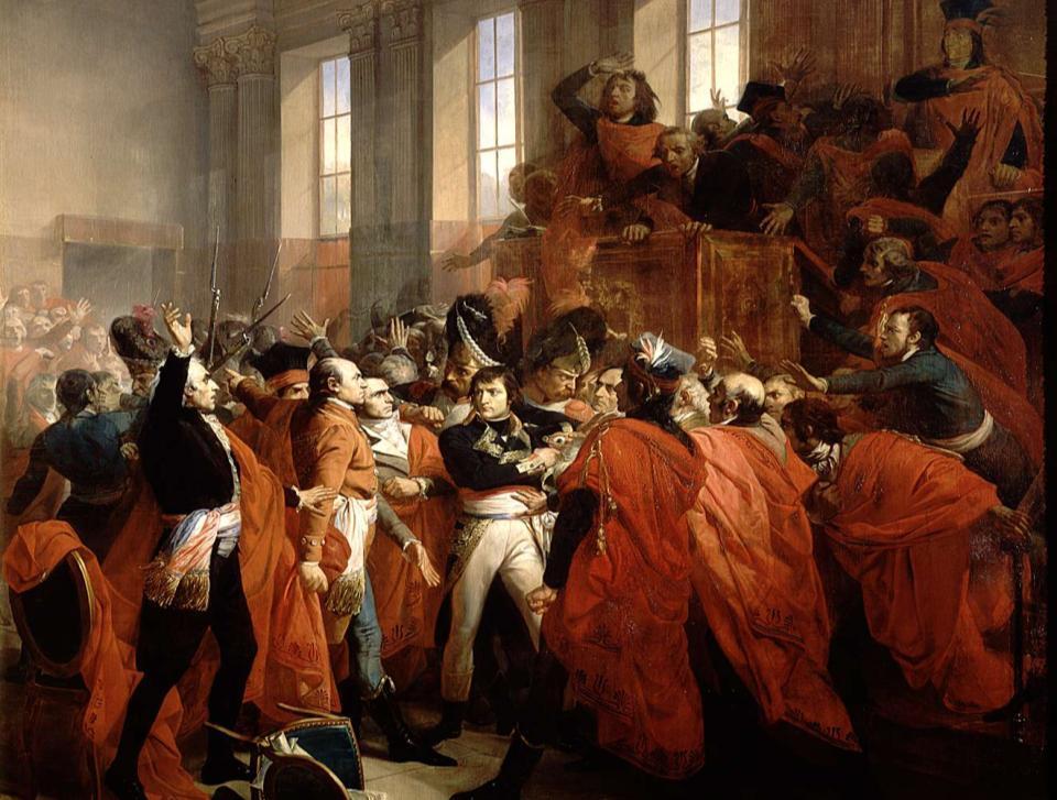 In 1799, Napoleon staged a coup d etat (overthrow) of the French republic & assumed power as