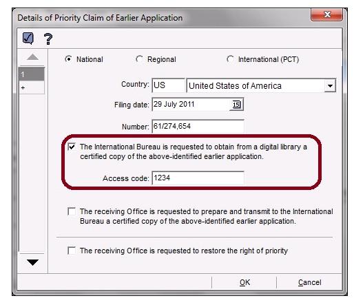 40 Requesting DAS p-doc retrieval Priority claims-13 23.01.2017 Select the checkbox on the Priority details page for the corresponding priority claim and indicate the access code.