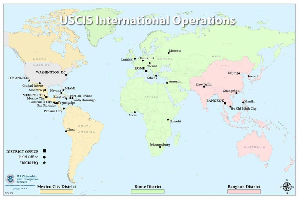 USCIS International Offices 3 Districts