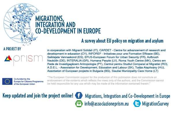 A SURVEY ABOUT EU POLICY ON MIGRATION AND ASYLUM: TAKE IT NOW!
