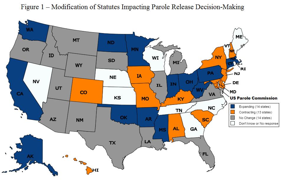 Sentencing Framework Effects of statute modifications on discretionary parole release practices over the past