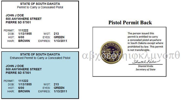 without any type of permit/license to carry firearms. Some states (and counties) require Firearms Identification Cards, and/or registration.